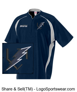 A4 Mens 1/4 Zip Batting Jacket Design Zoom
